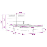 Bed Frame with LED Strip Lights Black 153 x 203 cm Faux Leather - Low Angle