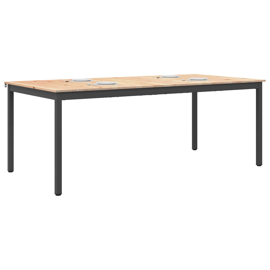 Dining Table Natural 200 x 100 x 75 cm Solid Pine Wood