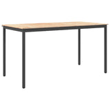 Bar Table Natural 200 x 100 x 105 cm Solid Pine Wood - Front View