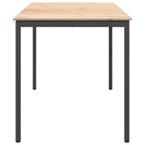 Bar Table Natural 200 x 100 x 105 cm Solid Pine Wood - Rear View