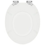 Soft-Close Toilet Seat 2 pcs White 44 x 38 cm MDF board - Extra Image