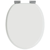 Soft-Close Toilet Seat 2 pcs White 44 x 38 cm MDF board