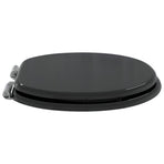 Toilet Seat 2 pcs Black 44 x 38 cm Engineered Wood