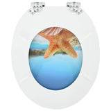 Soft-Close Toilet Seat 2 pcs Sea Muschel 44 x 38 cm MDF board - Extra Image