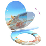 Soft-Close Toilet Seat 2 pcs Sea Muschel 44 x 38 cm MDF board - Extra Image