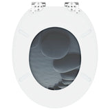 Soft-Close Toilet Seat 2 pcs Grey 44 x 38 cm MDF board - Extra Image