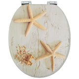 Soft-Close Toilet Seat 2 pcs Yellow and White 44 x 38 cm - 45-Degree Angle