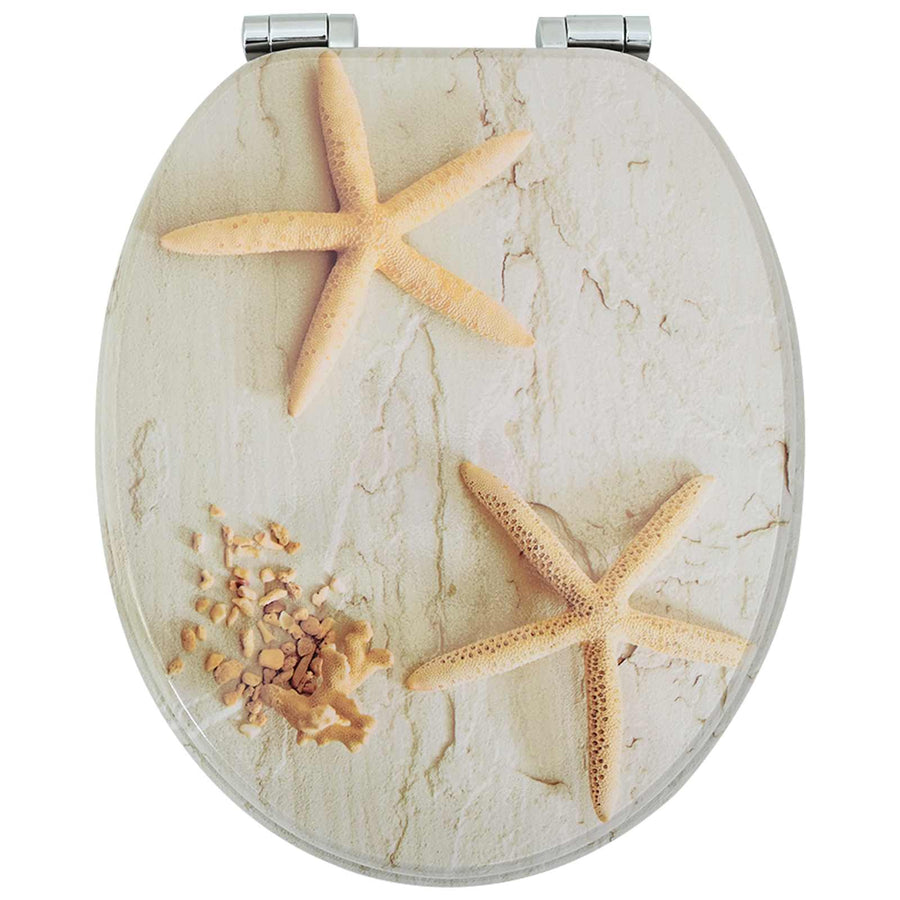 Toilet Seat 2 pcs Yellow and White 44 x 38 cm Engineered Wood