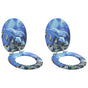 Toilet Seat 2 pcs Blue 44 x 38 cm Engineered Wood
