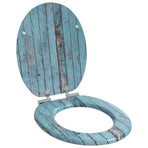 Toilet Seat 2 pcs Blue 44 x 38 cm Engineered Wood