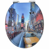 Soft-Close Toilet Seat 2 pcs Multicolour 44 x 38 cm MDF board