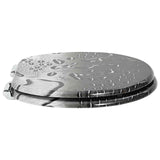 Soft-Close Toilet Seat 2 pcs Grey 44 x 38 cm MDF board - Top-Down View