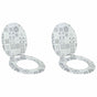 Toilet Seat 2 pcs Blue and White Porcelain 44 x 38 cm