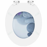 Soft-Close Toilet Seat 2 pcs Grey 44 x 38 cm MDF board - Extra Image