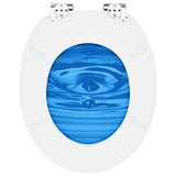 Soft-Close Toilet Seat 2 pcs Blue Drop 44 x 38 cm MDF board