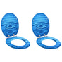 Toilet Seat 2 pcs Blue Drop 44 x 38 cm Engineered Wood