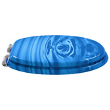Soft-Close Toilet Seat 2 pcs Blue Drop 44 x 38 cm MDF board - Top-Down View