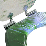 Soft-Close Toilet Seat 2 pcs Green 44 x 38 cm MDF board - Rear View