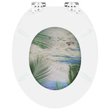 Soft-Close Toilet Seat 2 pcs Green 44 x 38 cm MDF board - Extra Image
