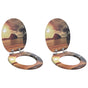 Toilet Seat 2 pcs Orange 44 x 38 cm Engineered Wood