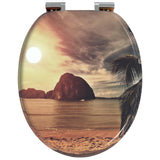Soft-Close Toilet Seat 2 pcs Orange 44 x 38 cm MDF board - 45-Degree Angle