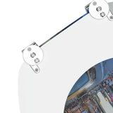Soft-Close Toilet Seat 2 pcs Grey 44 x 38 cm MDF board - Close-Up Angle