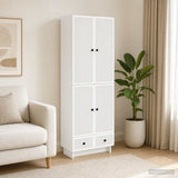Cabinet Set 2 pcs White 66 x 34.5 x 95 cm Engineered Wood