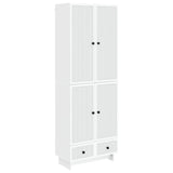 Cabinet Set 2 pcs White 66 x 34.5 x 95 cm Engineered Wood - Front View