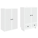 Cabinet Set 2 pcs White 66 x 34.5 x 95 cm Engineered Wood