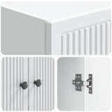 Cabinet Set 2 pcs White 66 x 34.5 x 90 cm Engineered Wood - Low Angle