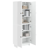 Cabinet Set 2 pcs White 66 x 34.5 x 90 cm Engineered Wood - Side View