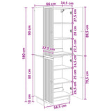 Cabinet Set 2 pcs White 66 x 34.5 x 90 cm Engineered Wood - Extra Image