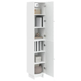 Cabinet Set 2 pcs White 34.5 x 33 x 90 cm Engineered Wood - Side View