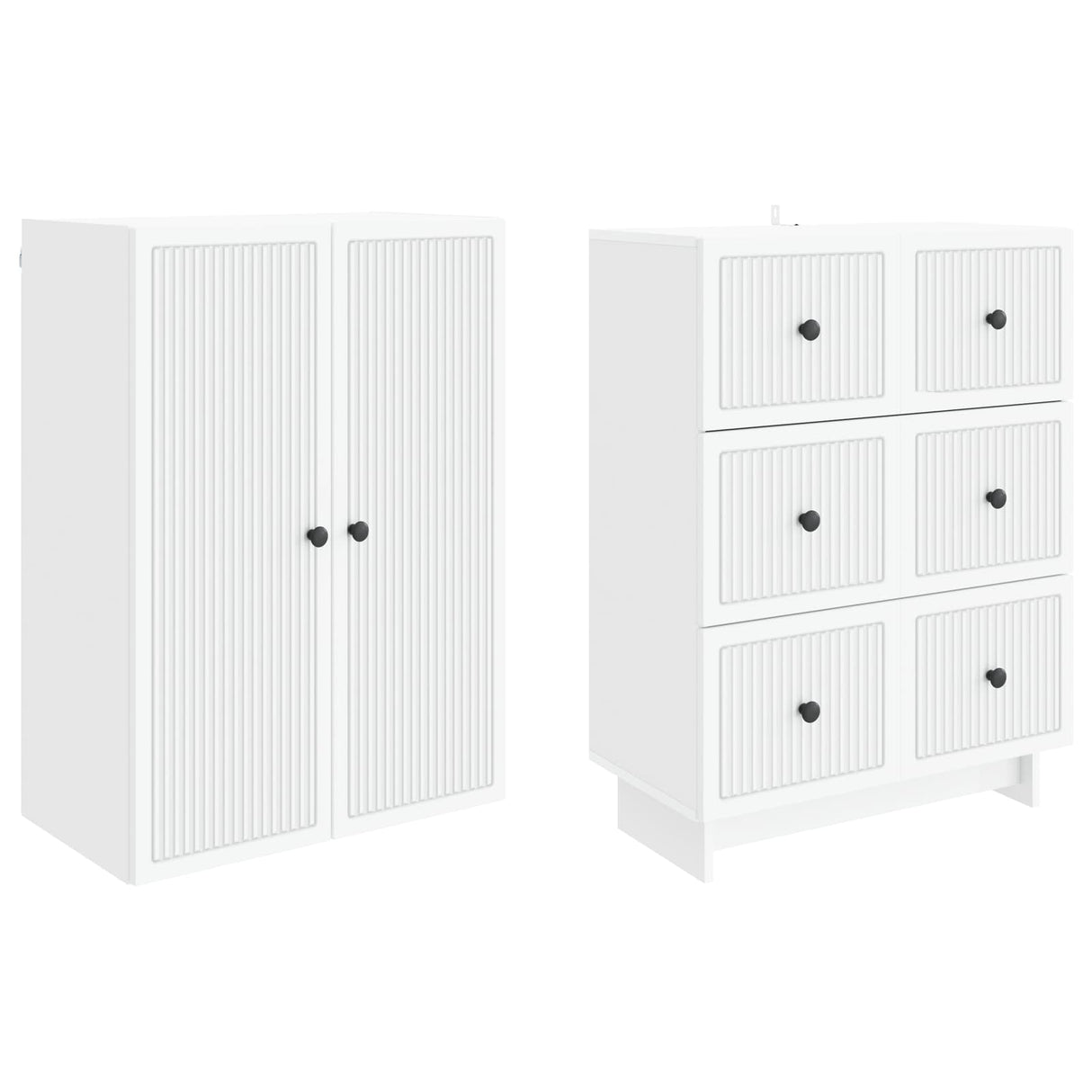 Cabinet Set 2 pcs 66 x 34.5 x 90 cm Engineered Wood