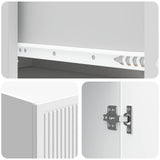 Cabinet Set 2 pcs White 33 x 34.5 x 90 cm Engineered Wood