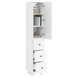 Cabinet Set 2 pcs White 33 x 34.5 x 90 cm Engineered Wood