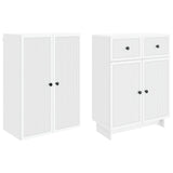 Cabinet Set 2 pcs White 66 x 34.5 x 90 cm Engineered Wood - Top-Down View