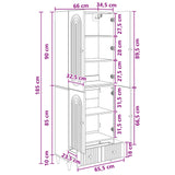 Cabinet Set 2 pcs 66 x 34.5 x 95 cm Engineered Wood - Extra Image
