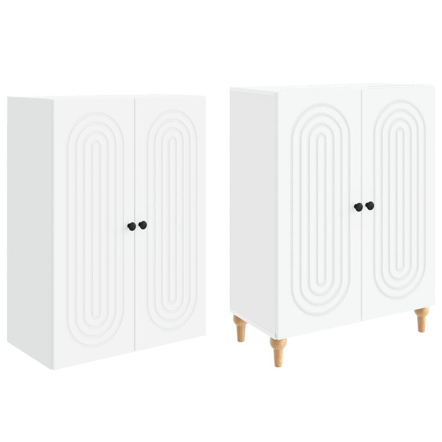 Cabinet Set 2 pcs Engineered Wood