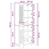 Cabinet Set 2 pcs 66 x 34.5 x 90 cm Engineered Wood - Extra Image