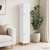Cabinet Set 2 pcs White Engineered Wood