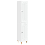Cabinet Set 2 pcs White Engineered Wood