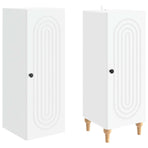 Cabinet Set 2 pcs White Engineered Wood