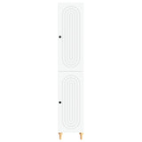 Cabinet Set 2 pcs White Engineered Wood