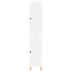 Cabinet Set 2 pcs White Engineered Wood