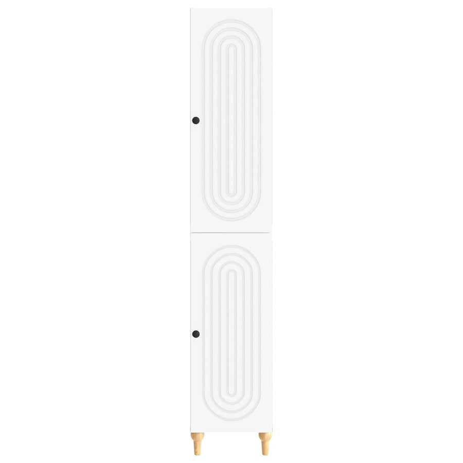 Cabinet Set 2 pcs White Engineered Wood
