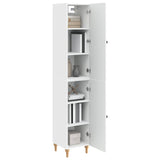 Cabinet Set 2 pcs White Engineered Wood