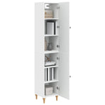 Cabinet Set 2 pcs White Engineered Wood