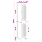 Cabinet Set 2 pcs White Engineered Wood - Low Angle