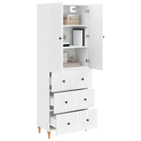 Cabinet Set 2 pcs 66 x 34.5 x 90 cm Engineered Wood - Side View